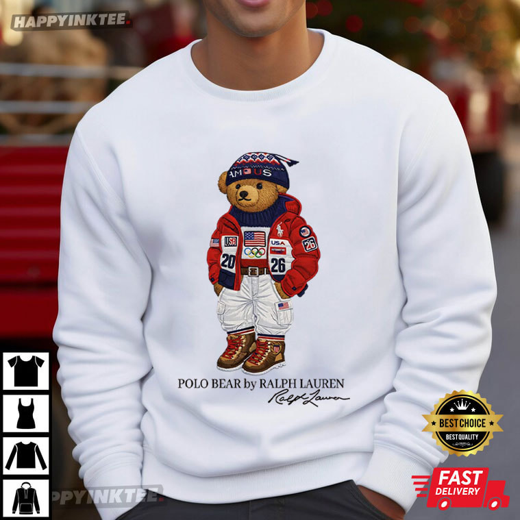 Polo Bear Ralph Lauren USA Olimpiade Team T-Shirt Polo Bear Ralph Lauren USA Olimpiade Team T-Shirt