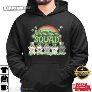 Shenanigans Squad Cute Scribble Pug Leprechaun St Patricks Day T Shirt (4)