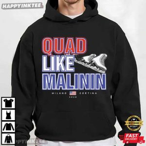Quad Like Malinin US Figure Skater Winter Games T Shirt (4)