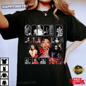 Cardi B Little Miss Drama Tour Music T Shirt (4)