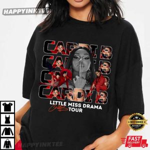 Cardi B Signature Little Miss Drama Tour Music Gift T Shirt (2)