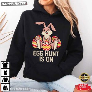 Cute Bunny Easter Egg Hunt Is On Spring T Shirt (3)