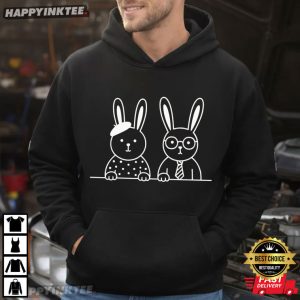 Minimalist Easter Bunny Cute Rabbit Graphic T Shirt (4)