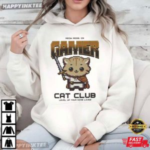 Gamer Cat Pixel Kitty With Controller T Shirt (2)