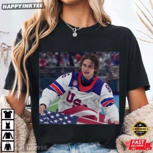 American Ice Hockey Player Jack Hughes T Shirt (2)
