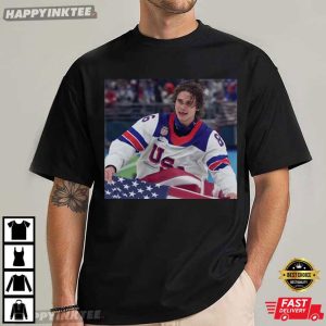American Ice Hockey Player Jack Hughes T Shirt (3)
