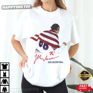 Jack Hughes USA Hockey Golden Goal 2026 T Shirt (4)
