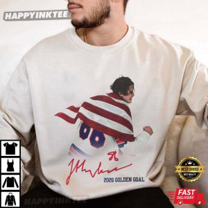 Jack Hughes USA Hockey Golden Goal 2026 T Shirt (2)