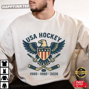 USA Hockey Eagle 1960 1980 2026 T Shirt (4)