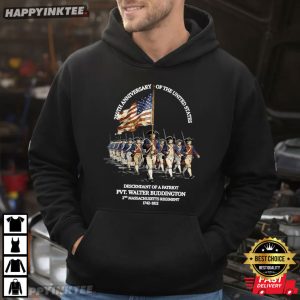 Custom Descendant of a Patriot 250th US Anniversary Revolutionary War T Shirt (3)