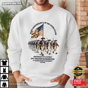 Custom Descendant of a Patriot 250th US Anniversary Revolutionary War T Shirt (4)