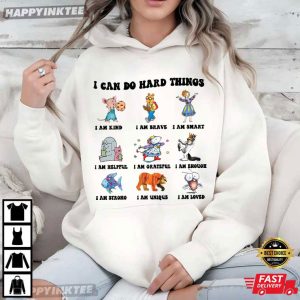 I Can Do Hard Things Children's Book Characters T Shirt (3)
