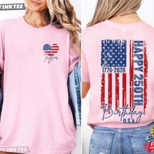 Custom USA 250th Birthday 1776 2026 Independence Day T Shirt (2)