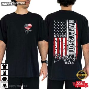 Custom USA 250th Birthday 1776 2026 Independence Day T Shirt (3)