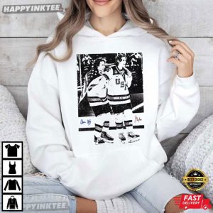 Quinn Hughes Jack Hughes Brother USA Champion Hockey T Shirt (4)