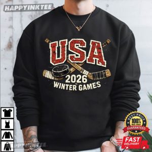 USA Hockey 2026 Winter Games Patriotic USA Team Support T Shirt (4)