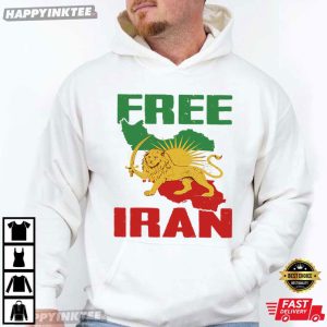 Free Iran Lion And Sun Flag Political Protest T Shirt (4)