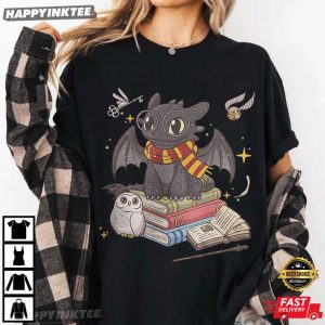 Toothless Gryffindor Dragon Wizard Harry Potter Cute Fantasy T Shirt (1)