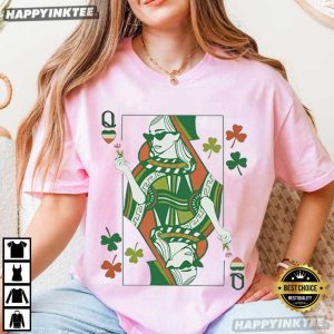 Irish Queen St Patricks Day Shamrock Playing Cards T Shirt (4)