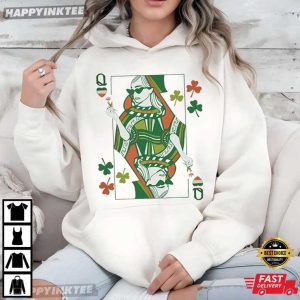 Irish Queen St Patricks Day Shamrock Playing Cards T Shirt (3)