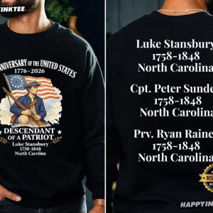 Custom 250th Anniversary of the United States Historic Heritage T Shirt (4)