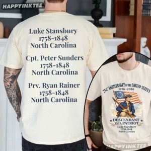 Custom 250th Anniversary of the United States Historic Heritage T Shirt (2)