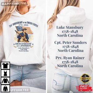 Custom 250th Anniversary of the United States Historic Heritage T Shirt (3)