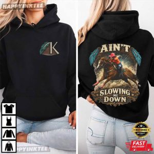 Danielle's Ain't Slowing Me Down Fundraiser Rodeo Barrel Racing T Shirt (2)