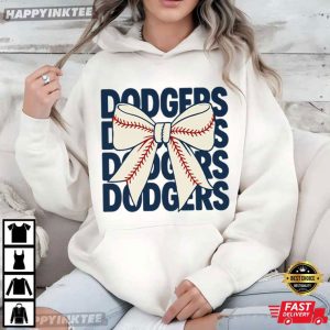 Los Angeles Dodgers Baseball Bow T Shirt (4)