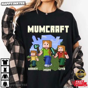 Mumcraft Custom Kids Names Cute Mothers Day T Shirt (1)