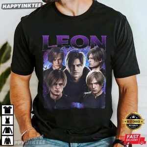 Resident Evil Leon S Kennedy Vintage Gaming Bootleg T Shirt (1)