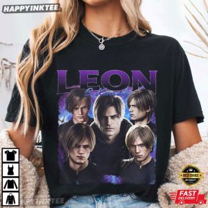 Resident Evil Leon S Kennedy Vintage Gaming Bootleg T Shirt (2)