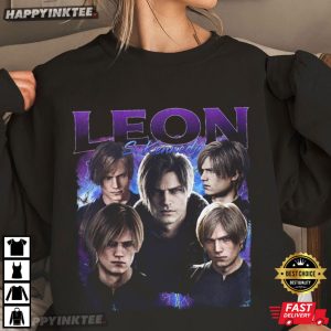 Resident Evil Leon S Kennedy Vintage Gaming Bootleg T Shirt (3)