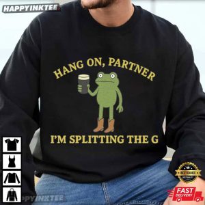 Frog Guinness Beer Hang On Partner I'm Splitting The G T Shirt (1)