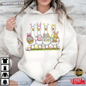 Cute Silly Goose Easter Eggs Funny Spring T Shirt (4)
