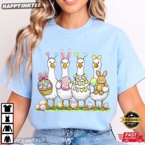 Cute Silly Goose Easter Eggs Funny Spring T Shirt (1)