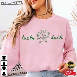 St Patricks Day Lucky Duck Funny Goose T Shirt (3)