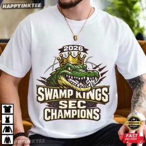Swamp Kings 2026 Champions Crown Gator Basketball T Shirt (1)