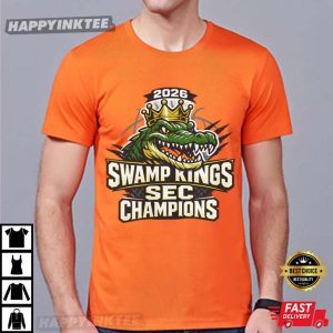 Swamp Kings 2026 Champions Crown Gator Basketball T Shirt (2)