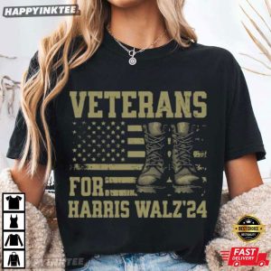 Veterans For Harris Walz 24 Political T Shirt (4)
