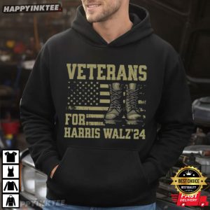 Veterans For Harris Walz 24 Political T Shirt (3)