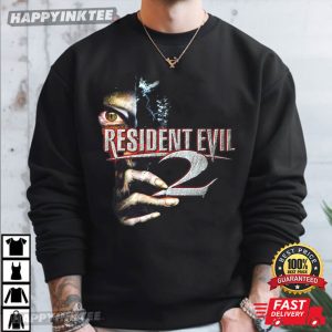 Resident Evil 2 Zombie Face Gaming T Shirt (1)