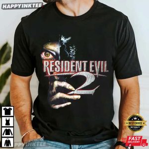 Resident Evil 2 Zombie Face Gaming T Shirt (2)