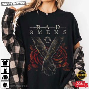Bad Omens Rose Retro Graphic Music T-Shirt