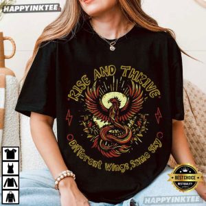 Phoenix Rise Thrive Different Wings Same Sky Neurodiversity T Shirt (4)