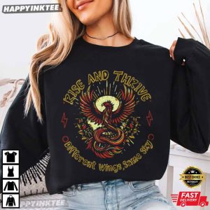 Phoenix Rise Thrive Different Wings Same Sky Neurodiversity T Shirt (1)