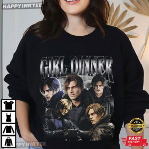 Resident Evil Requiem Leon S Kennedy Girl Dinner Gamer T Shirt (1)