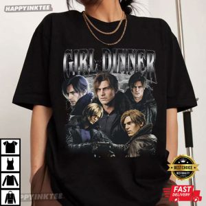 Resident Evil Requiem Leon S Kennedy Girl Dinner Gamer T-Shirt