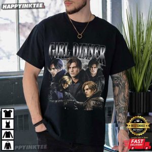Resident Evil Requiem Leon S Kennedy Girl Dinner Gamer T Shirt (3)