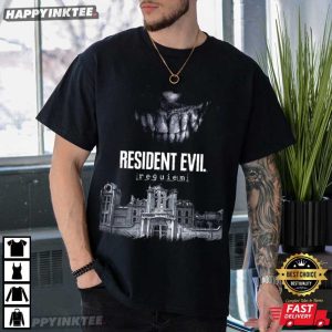 Resident Evil Requiem Bleached Art Survival Horror Game T-Shirt